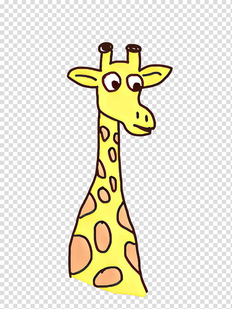 Animal, Cartoon, Giraffe, Terrestrial Animal, Meter, Giraffidae, Yellow, Wildlife transparent background PNG clipart