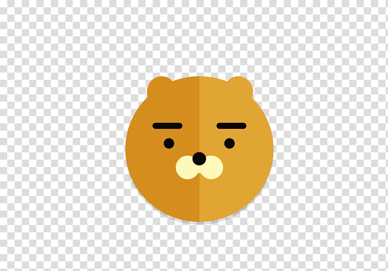 Flat Design , orange bear head illustration transparent background PNG clipart
