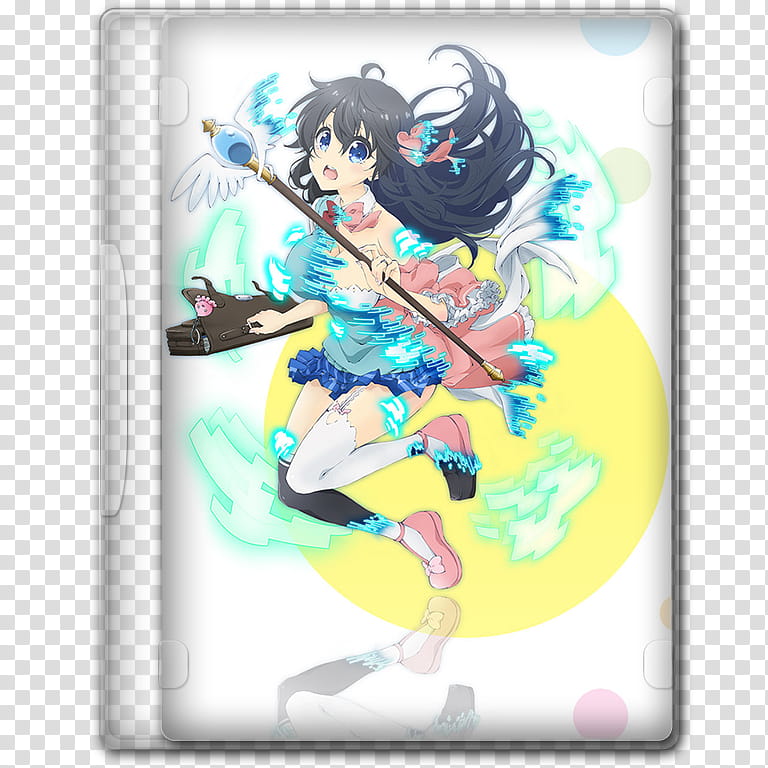 Anime  Spring Season Icon , Netoge no Yome wa Onna no Ko ja nai to Omotta, v, female anime character holding magic wand transparent background PNG clipart
