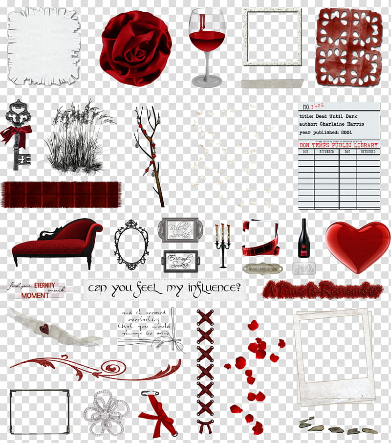 True Blood Vampire Word Art Clear Cut , rose and reciept paper transparent background PNG clipart
