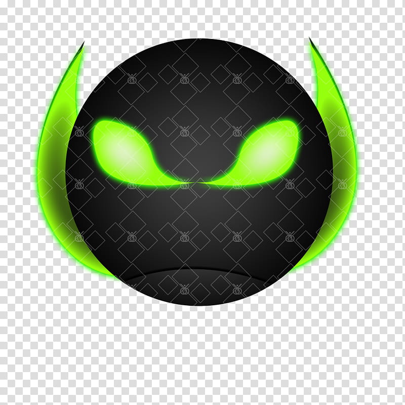 LOGO Gamer ForSale, green eyed alien character transparent