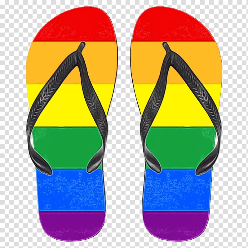 Cartoon Rainbow, Slipper, Flipflops, Sandal, Rainbow Sandals, Shoe