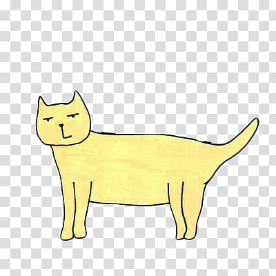 S, yellow cat transparent background PNG clipart