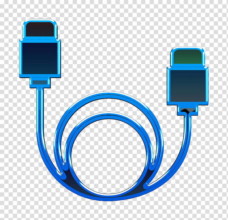 Technology Elements icon Hdmi icon, Cable, Data Transfer Cable, Networking Cables, Usb Cable, Electronics Accessory, Electrical Supply, Electric Blue transparent background PNG clipart