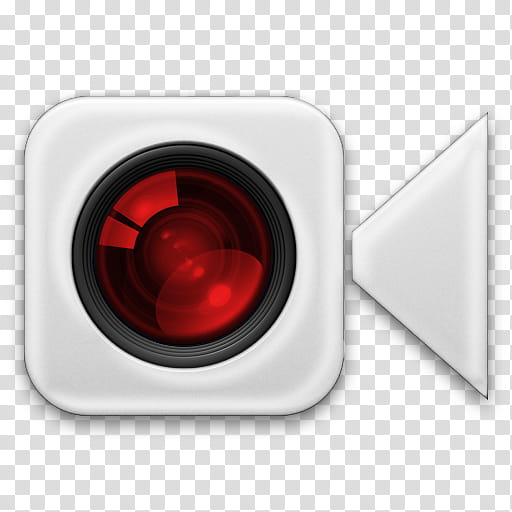 Red Icon for Mac, facetimemacicon copy, camera lens logo transparent background PNG clipart