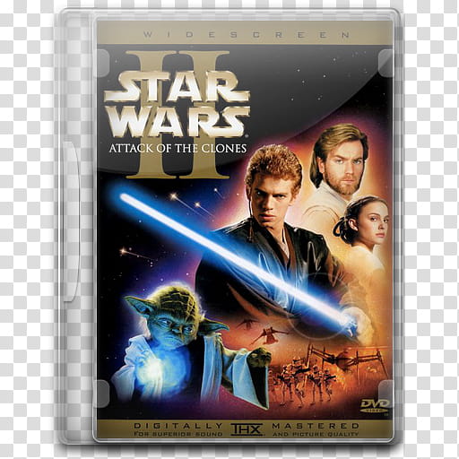 DVD  Star Wars Episode  Attack Of The Clo, Star Wars II Attack Of The Clones  icon transparent background PNG clipart