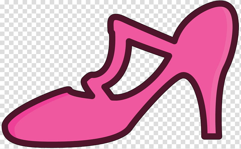 Pink, Highheeled Shoe, Line, Pink M, Footwear, High Heels, Magenta, Material Property transparent background PNG clipart