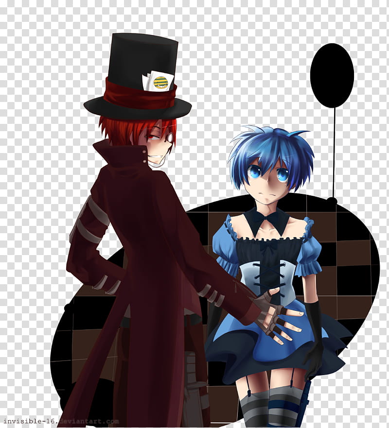 Karma the Mad Hatter x Nagisa the Lethal Alice transparent background PNG clipart