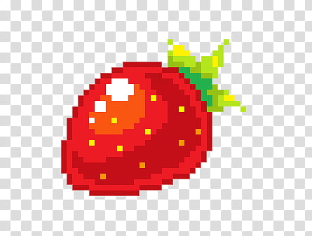 pixel kawaii s red strawberry transparent background png clipart hiclipart pixel kawaii s red strawberry