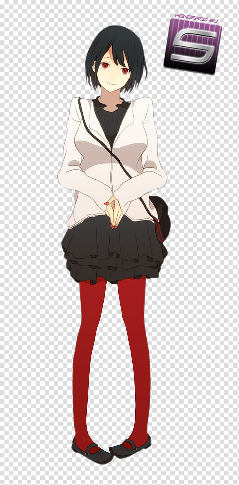 Anri Sonohara Render, woman in red pants transparent background PNG clipart