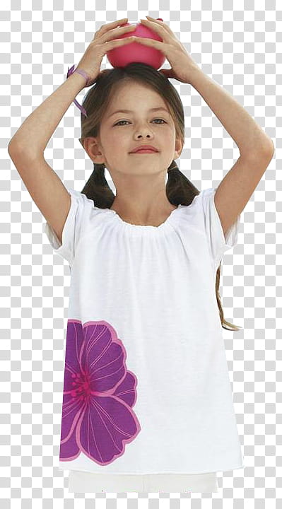 Mackenzie Foy , woman putting apple fruit on her head transparent background PNG clipart