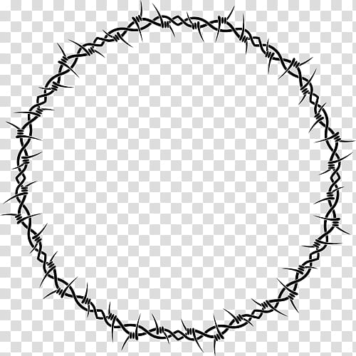 Circle, Barbed Wire, Cattle, Concertina Wire, Sticker, Fence, Wall, Line transparent background PNG clipart