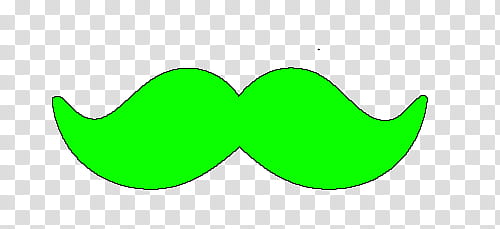 green color mustache cartoon transparent background PNG clipart