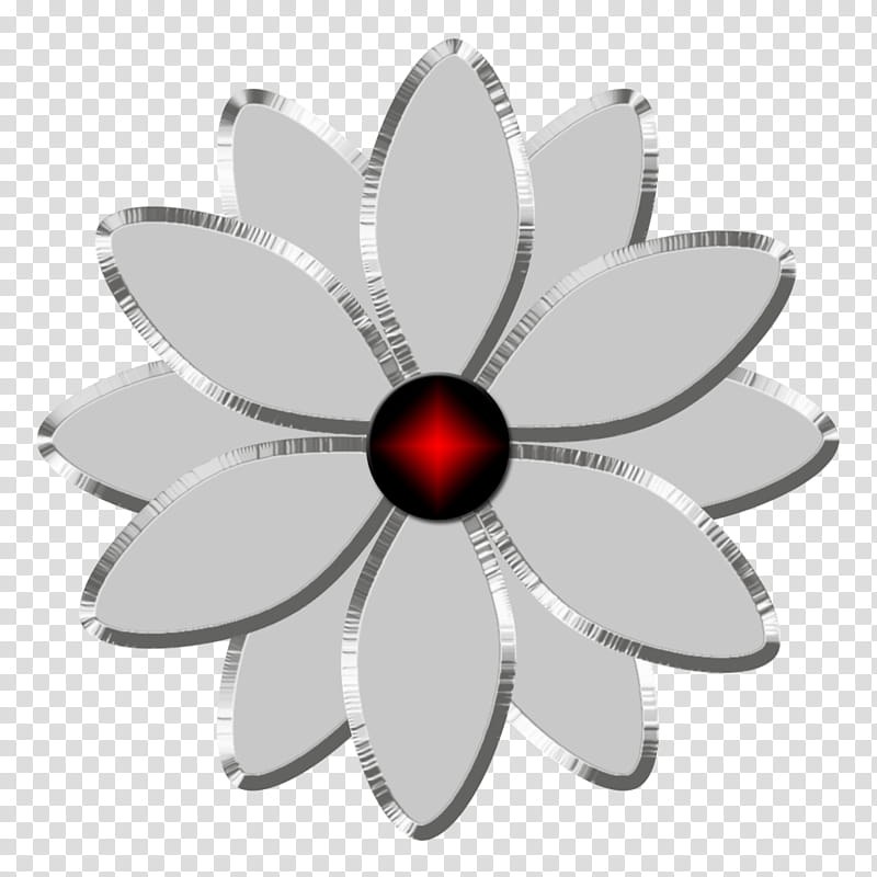 Decorative flowerses in, gray and red flower illustration transparent background PNG clipart