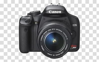 , black Canon EOS Rebel XSi transparent background PNG clipart