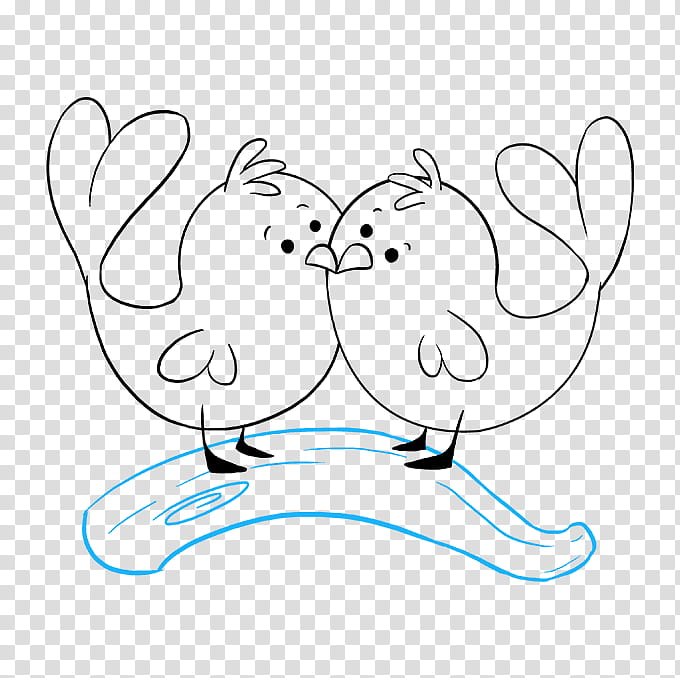 How to draw lovebirds