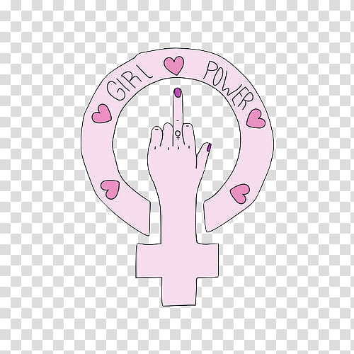 Delirium, pink Girl Power logo transparent background PNG clipart