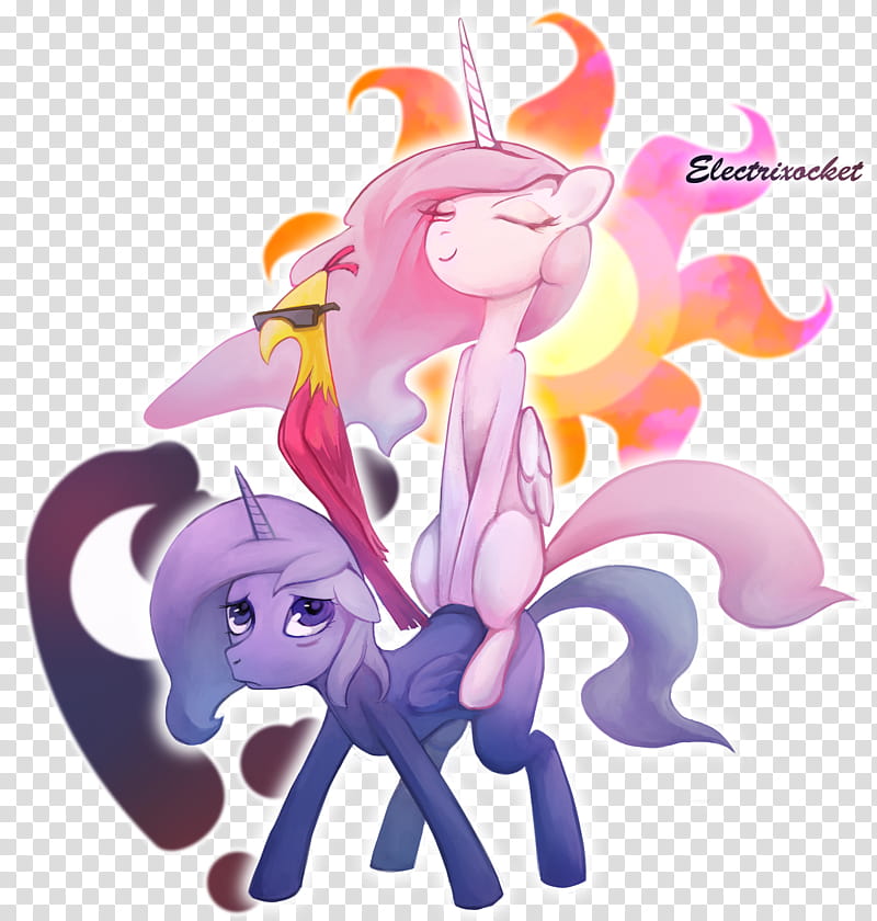 Royal Family, two pink and purple My Little Pony character illustration transparent background PNG clipart
