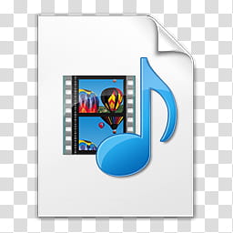 Vista RTM WOW Icon , Audio Video File, music icon transparent background PNG clipart