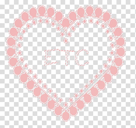 pink heart with ETC text illustration transparent background PNG clipart