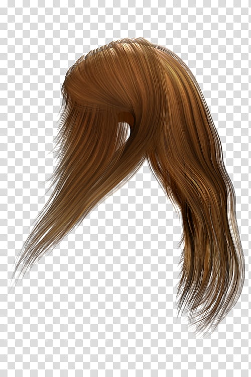 Hair Texture Renders , long brown wig transparent background PNG clipart