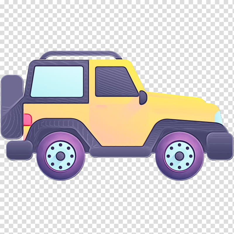 vehicle car transport jeep toy, Transportation, Delivery, Carriage, Watercolor, Paint, Wet Ink, Jeep Wrangler transparent background PNG clipart