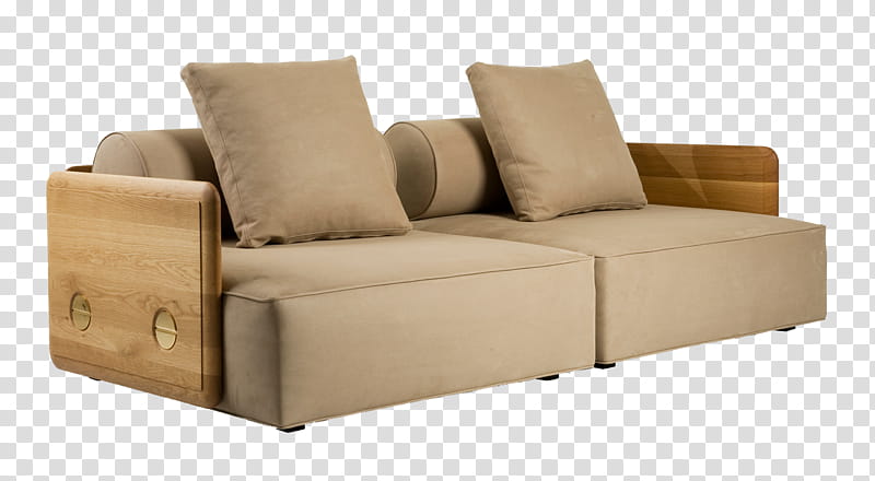 gray and brown -seat sofa transparent background PNG clipart
