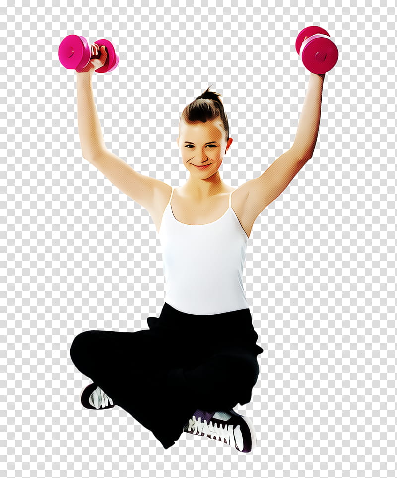 exercise equipment arm weights dumbbell pink, Shoulder, Sports Equipment, Joint, Ball Rhythmic Gymnastics, Leg transparent background PNG clipart