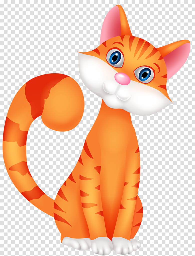 Cat Drawing, Cartoon, Orange, Small To Mediumsized Cats, Whiskers, Tail, Kitten, Ear transparent background PNG clipart
