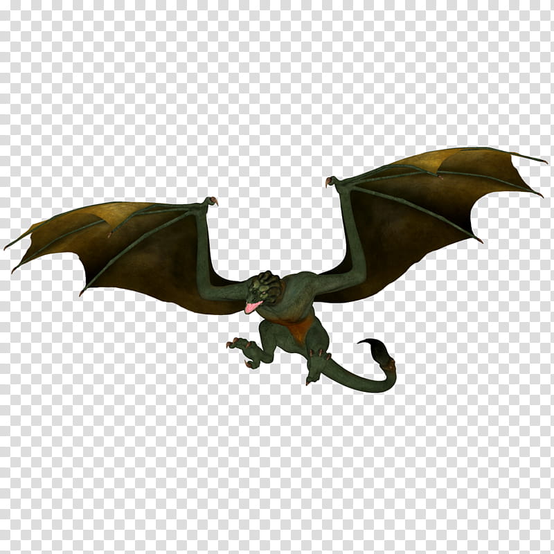 TWD The Wyvern, black and gray bat character illustration transparent background PNG clipart