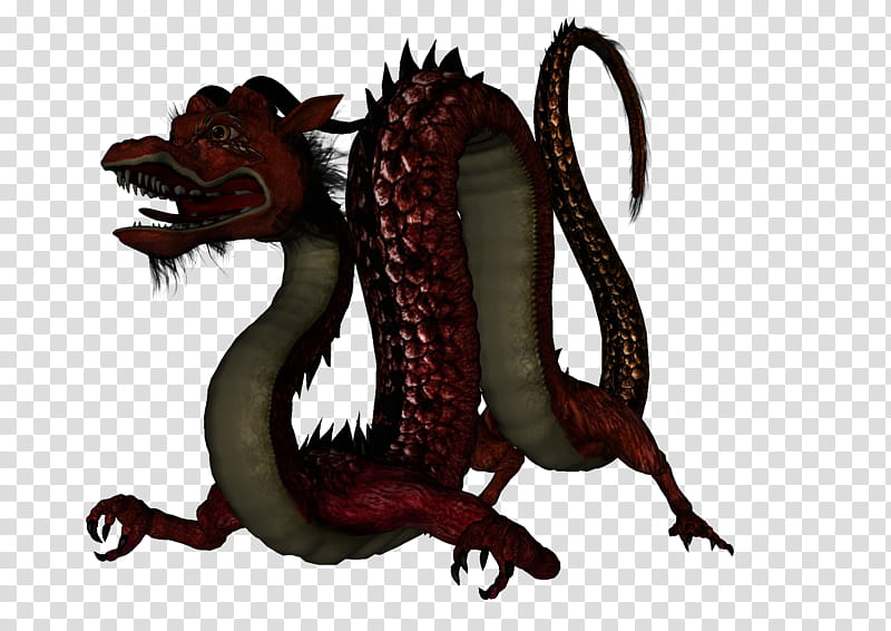 Asian Dragon , red and brown dragon illustration transparent background PNG clipart