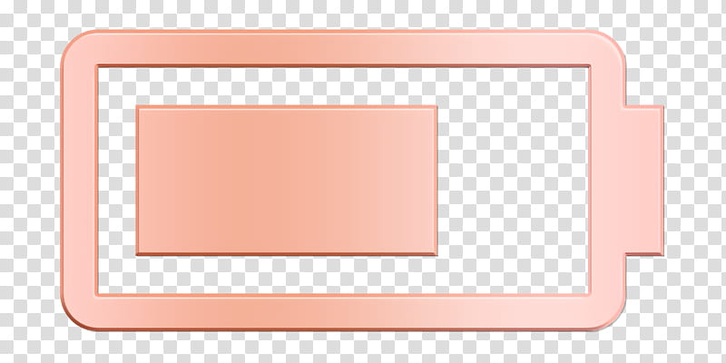 battery icon, Pink, Peach, Orange, Rectangle, Square transparent background PNG clipart