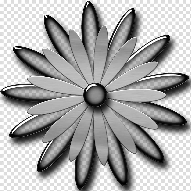 Decorative flowerses in, silver and gray floral illustration