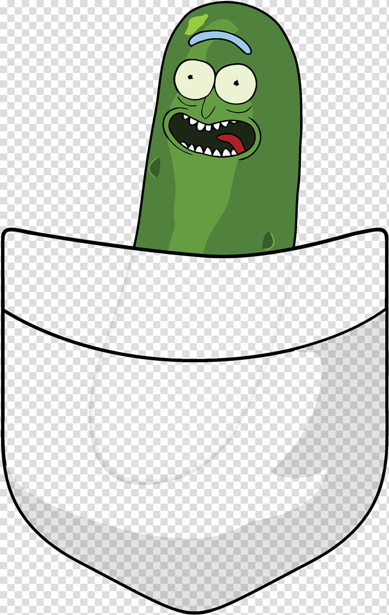 Rick And Morty, Pickle Rick, Pickled Cucumber, Cartoon, Pocket, Pickling, Artistshot, Green transparent background PNG clipart