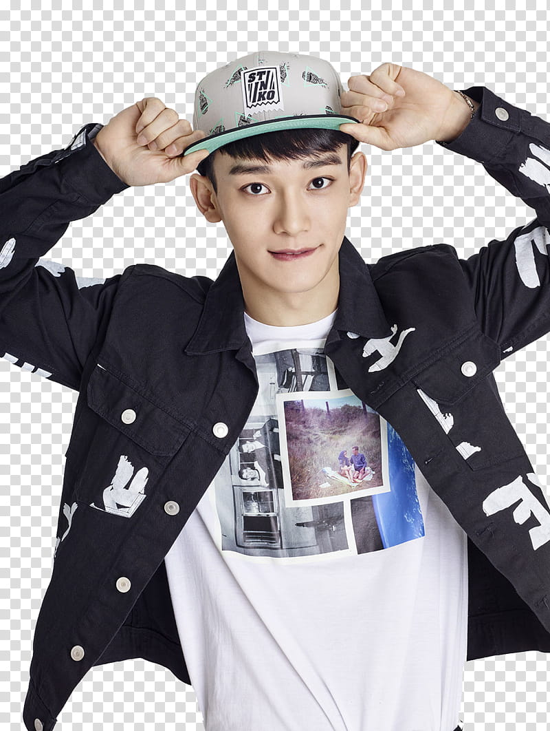 EXO, person holding cap transparent background PNG clipart