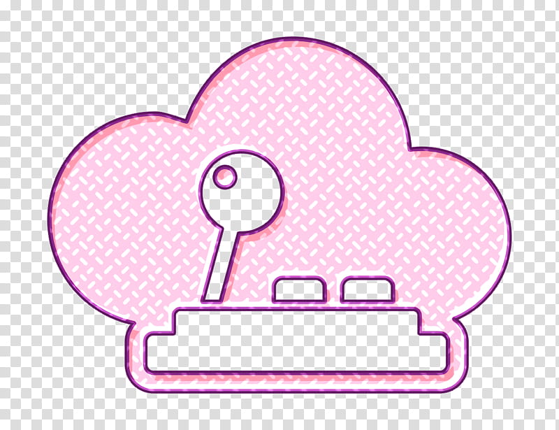 cloud icon cloud computing icon entertainment icon, Game Icon, Game Pad Icon, Joystick Icon, Multimedia Icon, Pink, Violet, Magenta, Text, Purple transparent background PNG clipart