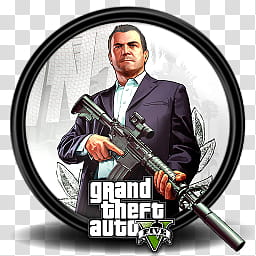 Grand Theft Auto V Game Icon, GTA _, Grand Theft Auto  Michael Desato game poster transparent background PNG clipart