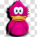 Adium Colored , pink duck character transparent background PNG clipart