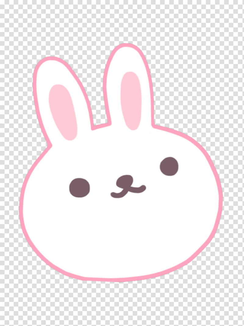 Mochi, pink and white bunny illustration transparent background PNG clipart