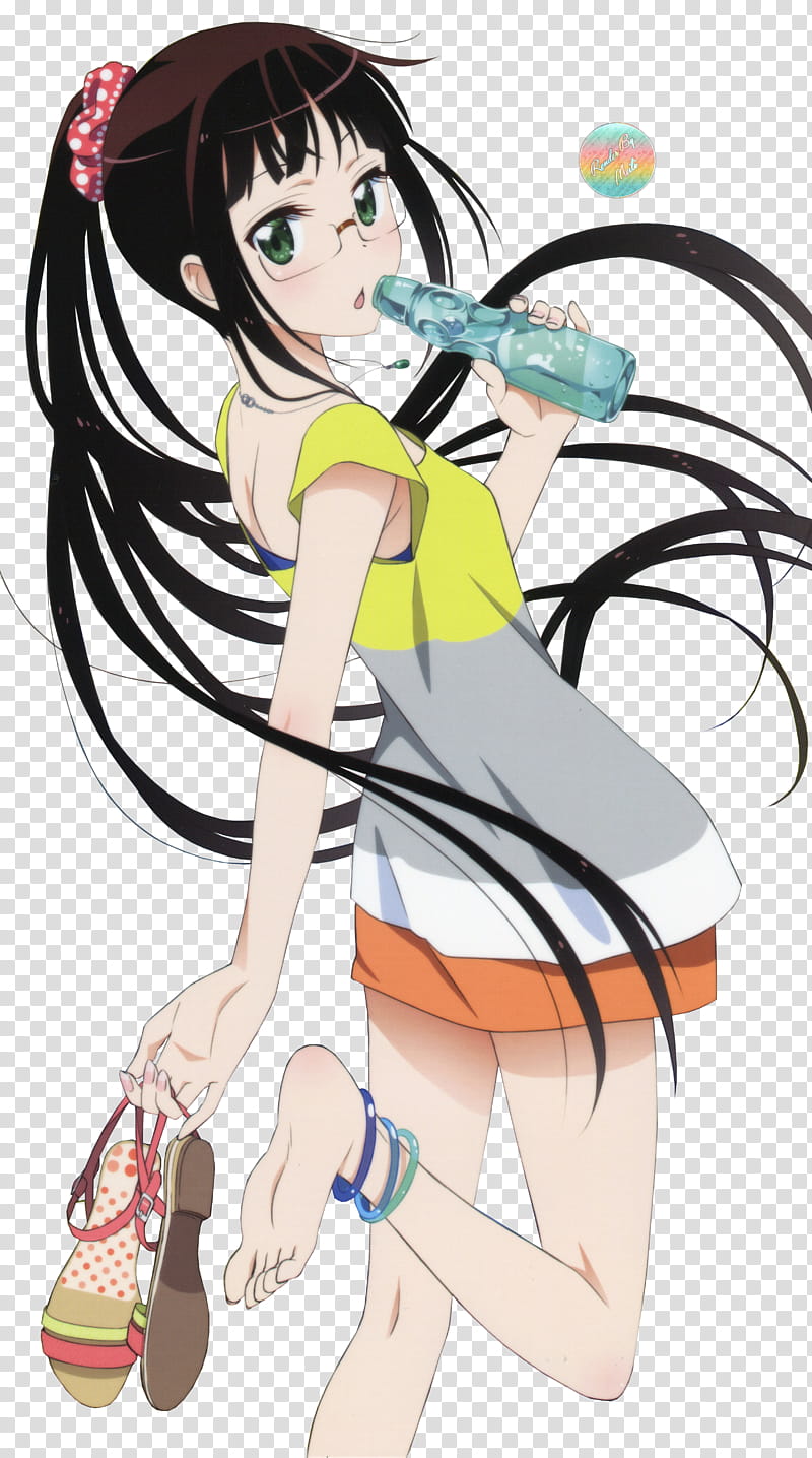 Nisekoi Ruri Render, woman wearing gray and yellow dress transparent background PNG clipart