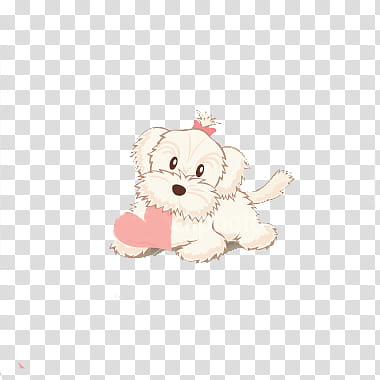 Adopt Dog para tus nenas, animated illustration of white dog transparent background PNG clipart