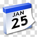 WinXP ICal, January  calendar transparent background PNG clipart
