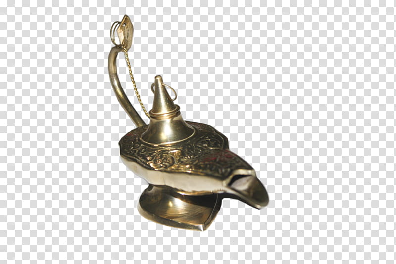 Genie Lamp , brass-colored oil lamp transparent background PNG clipart