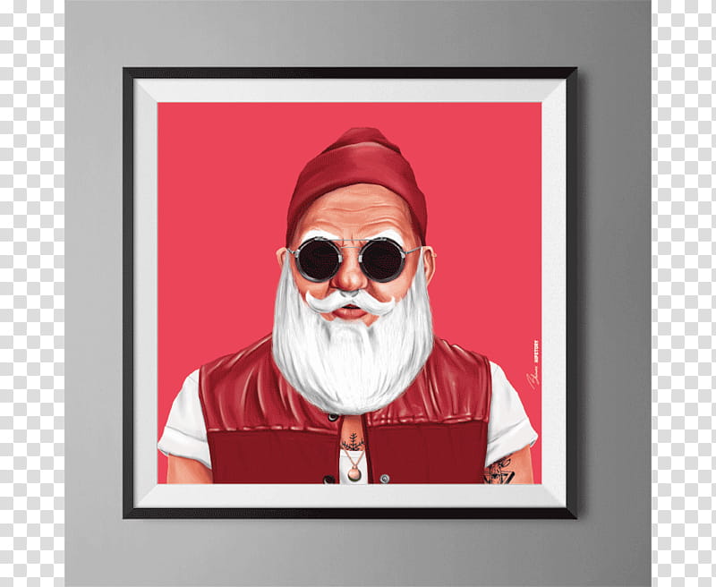 Christmas Frame, Santa Claus, Artist, Canvas Print, Christmas Day, Poster, Drawing, Character transparent background PNG clipart