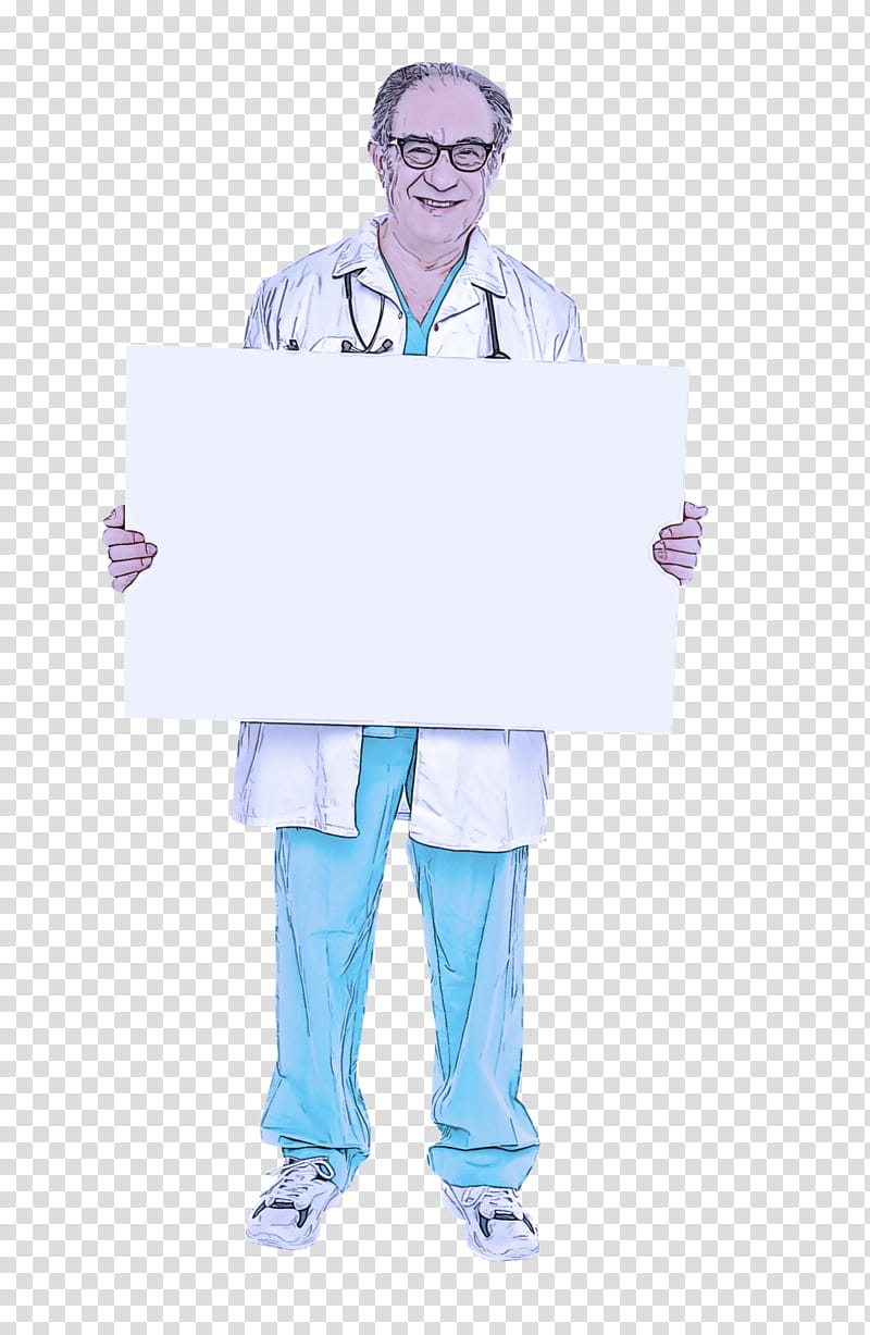 standing uniform service white coat health care provider transparent background PNG clipart