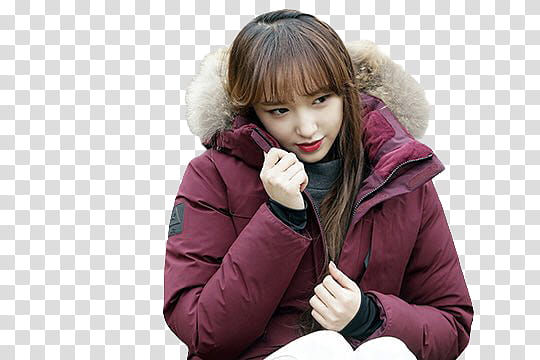 CHENG XIAO WJSN, woman wearing maroon jacket transparent background PNG clipart