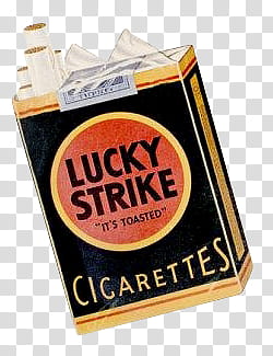 mochizuki object, Lucky Strike cigarette transparent background PNG clipart