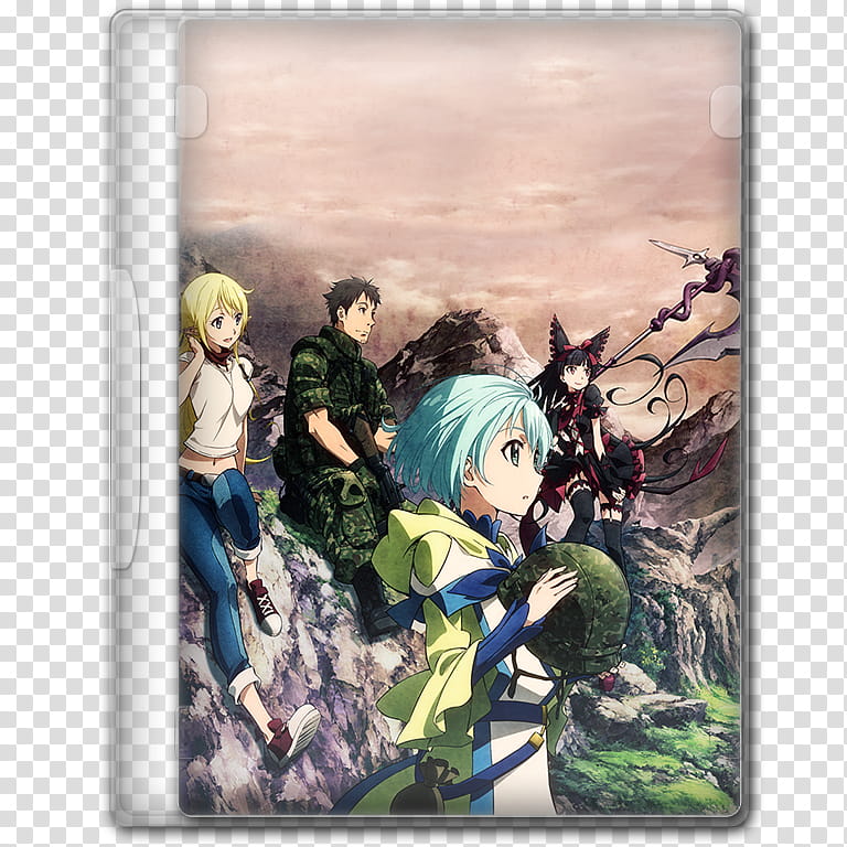 Anime  Summer Season Icon , Gate; Jieitai Kanochi nite, Kaku Tatakaeri, v, Hai To Gensou anime transparent background PNG clipart