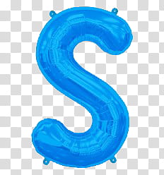 Alphabet, blue letter S wall decor transparent background PNG clipart