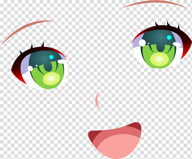 Green Eyes Open Smile, Monika transparent background PNG clipart